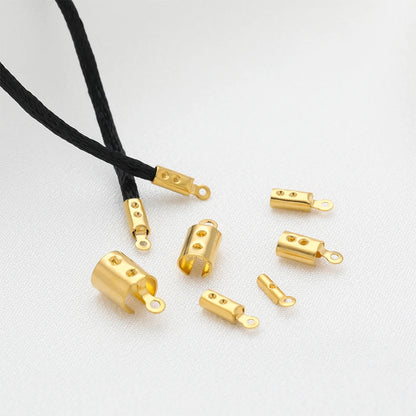 Stainless Steel Crimp Beads - 50 Pieces