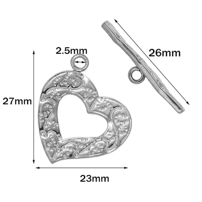 Premium Stainless Steel Toggle Clasps - 5 Sets