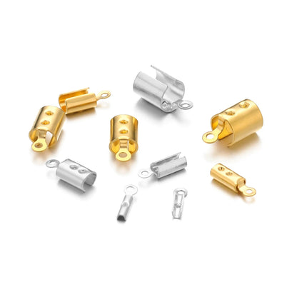 Stainless Steel Crimp Beads - 50 Pieces