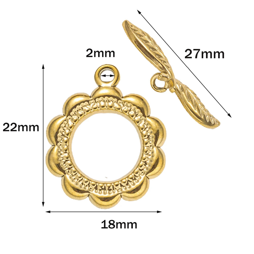 Premium Stainless Steel Toggle Clasps - 5 Sets