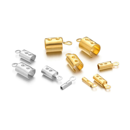 Stainless Steel Crimp Beads - 50 Pieces