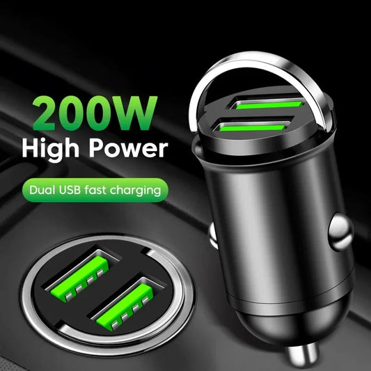 200W Dual USB Fast Car Charger