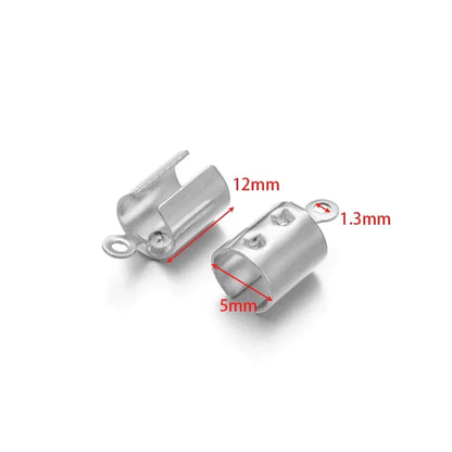 Stainless Steel Crimp Beads - 50 Pieces