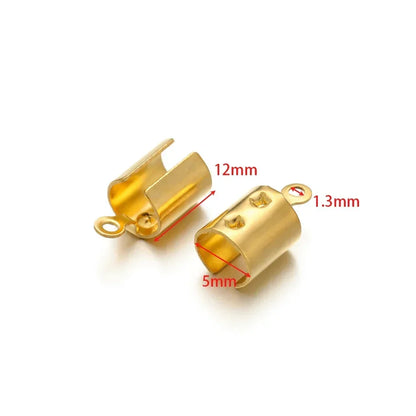 Stainless Steel Crimp Beads - 50 Pieces