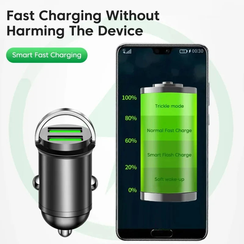 200W Dual USB Fast Car Charger
