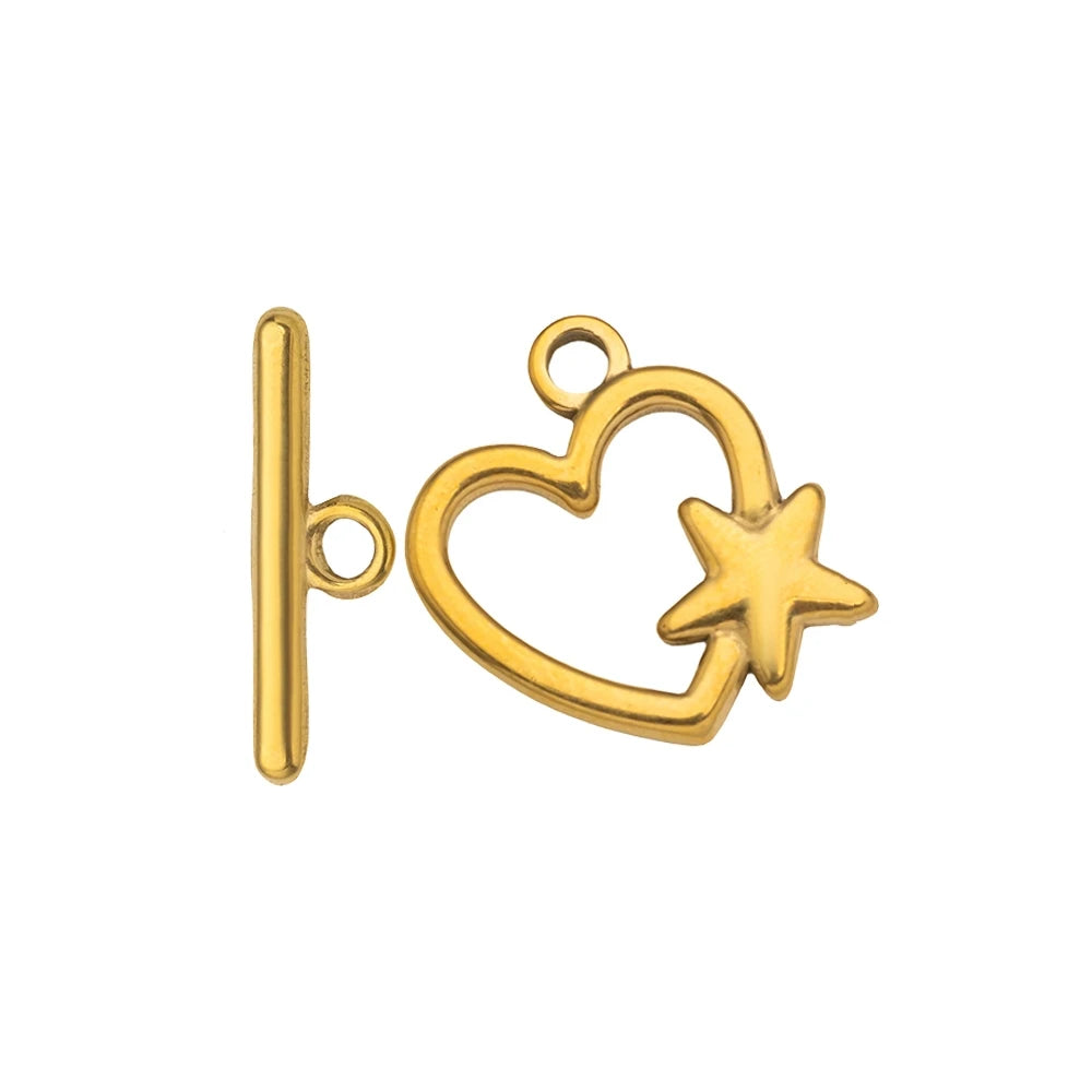 Premium Stainless Steel Toggle Clasps - 5 Sets