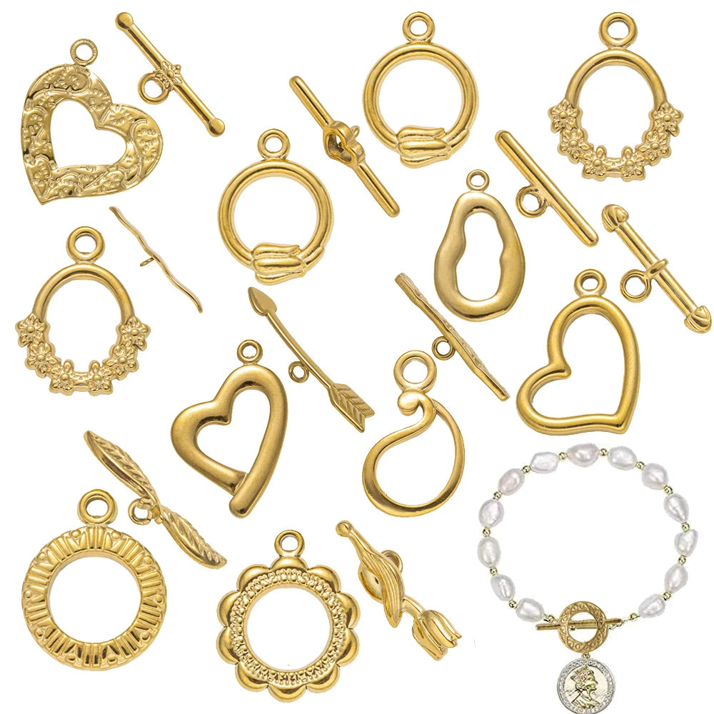 Premium Stainless Steel Toggle Clasps - 5 Sets