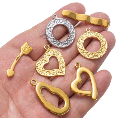 Premium Stainless Steel Toggle Clasps - 5 Sets