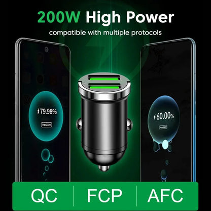 200W Dual USB Fast Car Charger