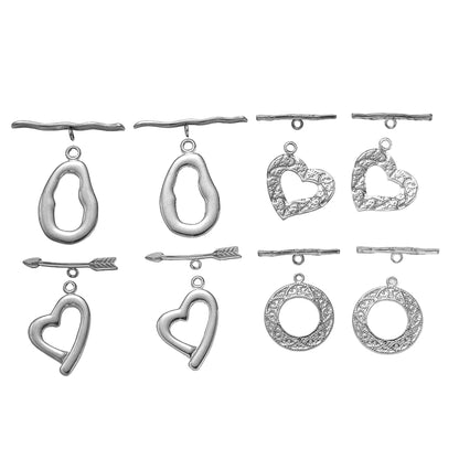 Premium Stainless Steel Toggle Clasps - 5 Sets