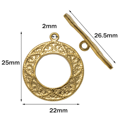 Premium Stainless Steel Toggle Clasps - 5 Sets