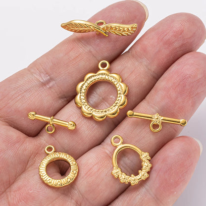 Premium Stainless Steel Toggle Clasps - 5 Sets